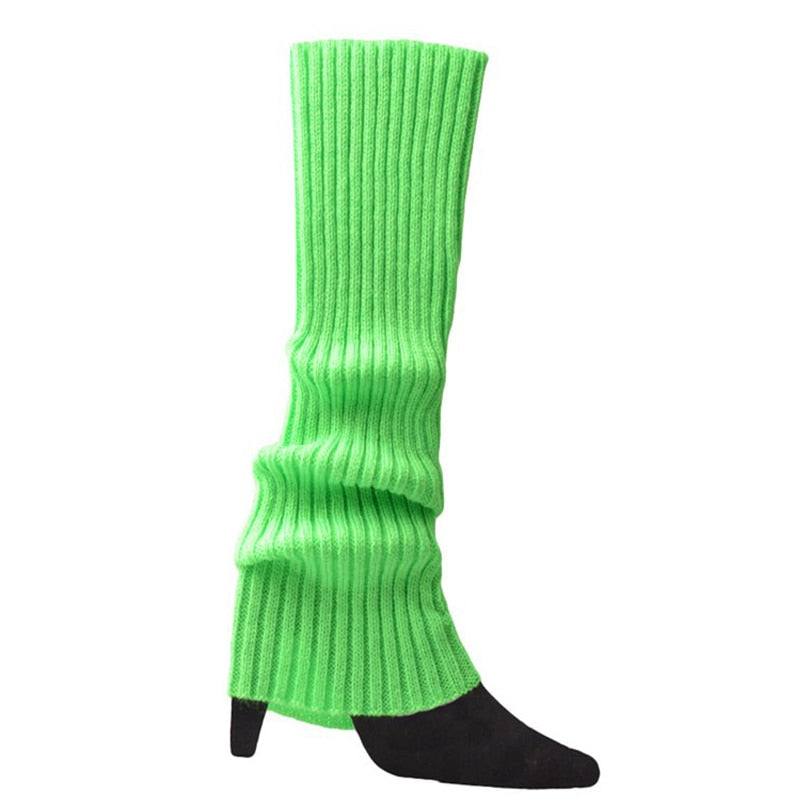 Lolita Leg Warmers Women Warm Winter Knit Foot Cover Crochet Knee Socks Warm Boot Cuffs Beenwarmers Japanese Long Socks
