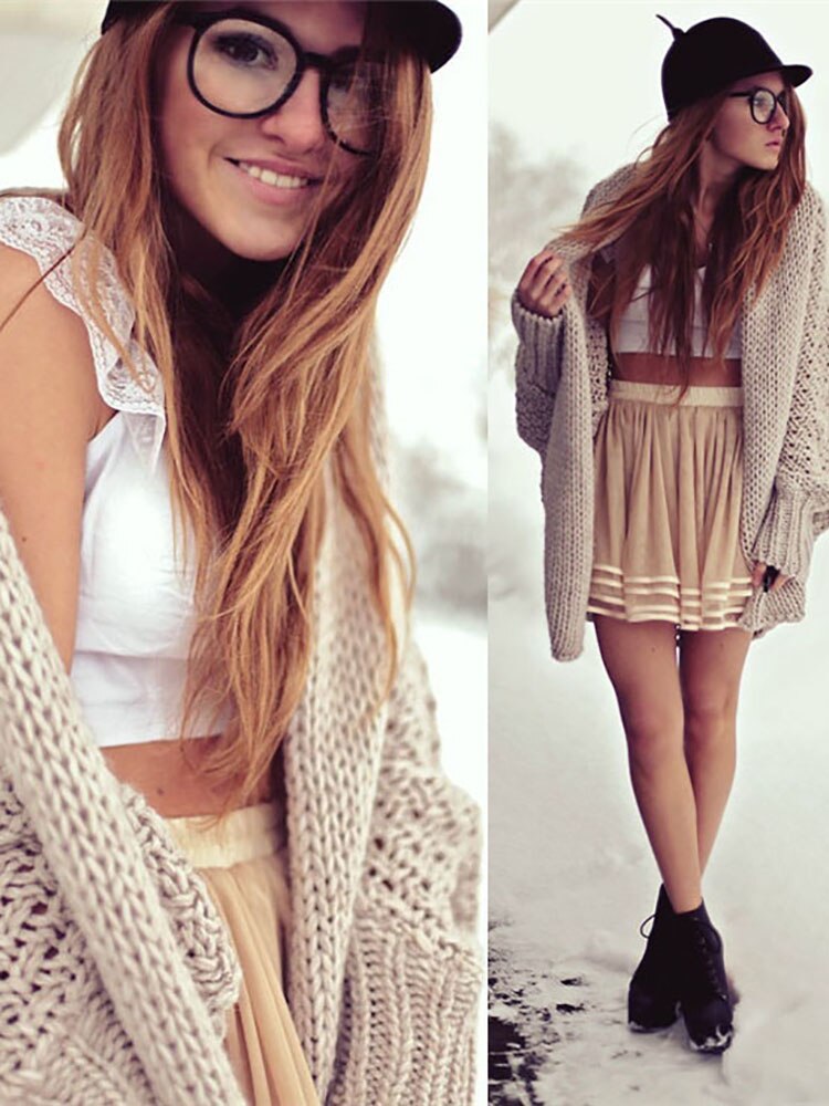Oversize Batwing Sleeve Sweaters