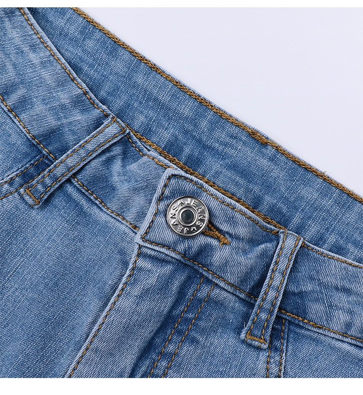 Sixsr Shaping Skinny Jeans Women High Waist Stretch Ripped Denim Pants Hip Fit Leggings Slim Elastic Mom Jean Casual Comfy Trousers