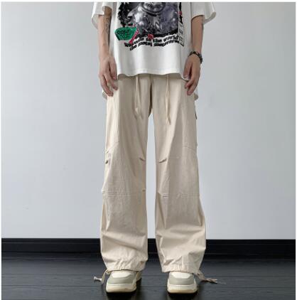 Sixsr 2024 Men's Streetwear Hip Hop Style Casual Pants Loose Large Pocket Decoration Oversized Sweatpants 3 Color Trousers M-4XL