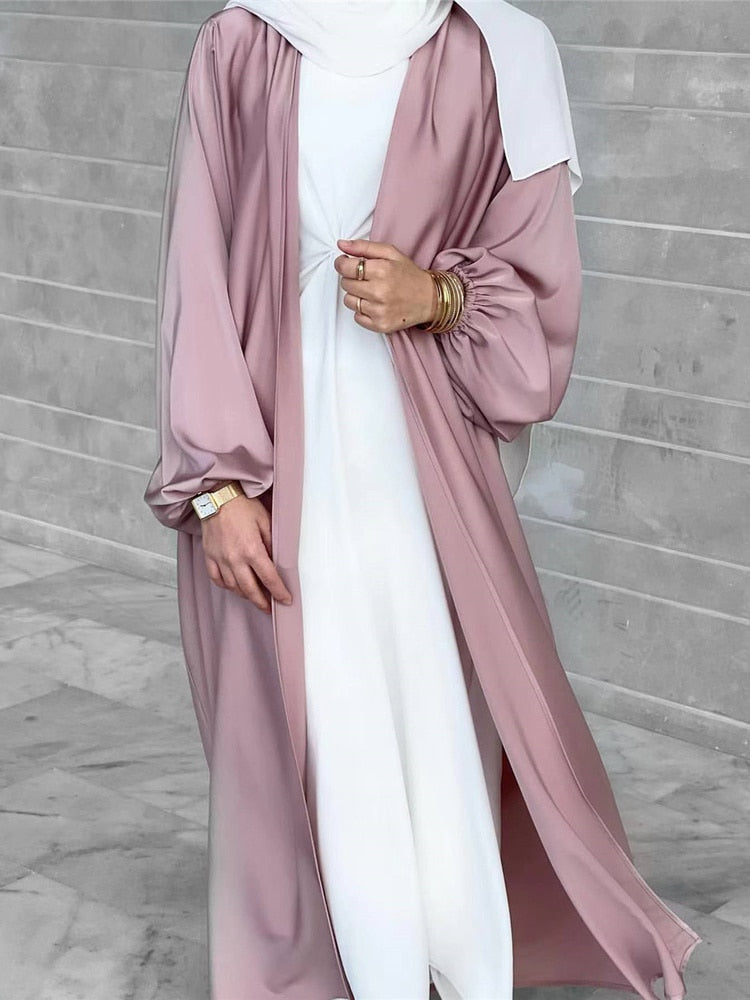 sixsr Summer Puff Sleeve Muslim Abaya Women Dress Elegant Modest Morocco Party Long Dress Islamic Turkey Dubai Eid Ramadan Jubah Robe