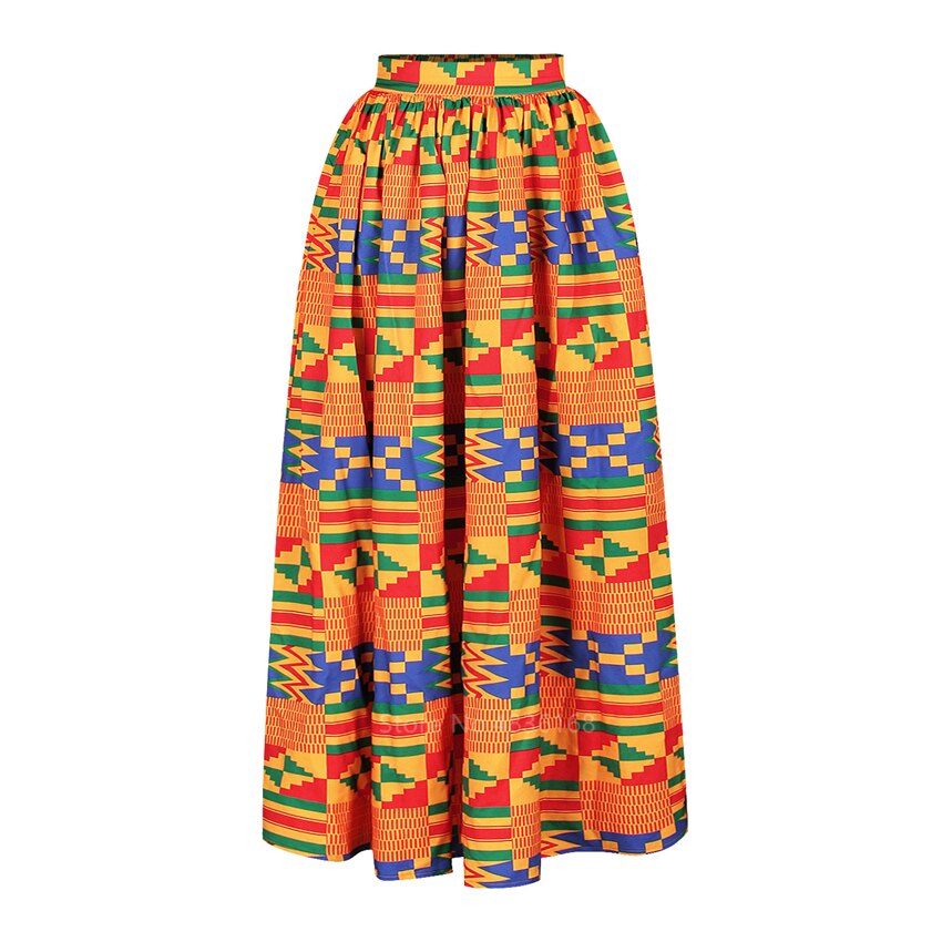sixsr African Dresses for Women Autumn 2-piece Set Lady Full Sleeve Shoulder Off Festher Dashiki Print Split Skirts Africna Clothes