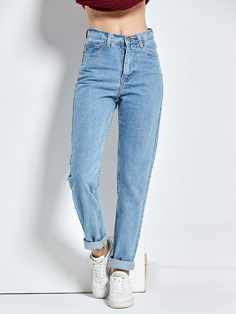 Sixsr  Harem Pants Vintage High Waist Jeans Woman Boyfriends Women's Jeans Full Length Mom Jeans Cowboy Denim Pants Vaqueros Mujer