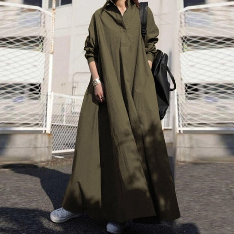 Turkey Muslim Women Long Dress Moroccan Kaftan Solid Maxi Vestidos Elegant Robe Femme Musulman Prayer Garment Islamic Clothing