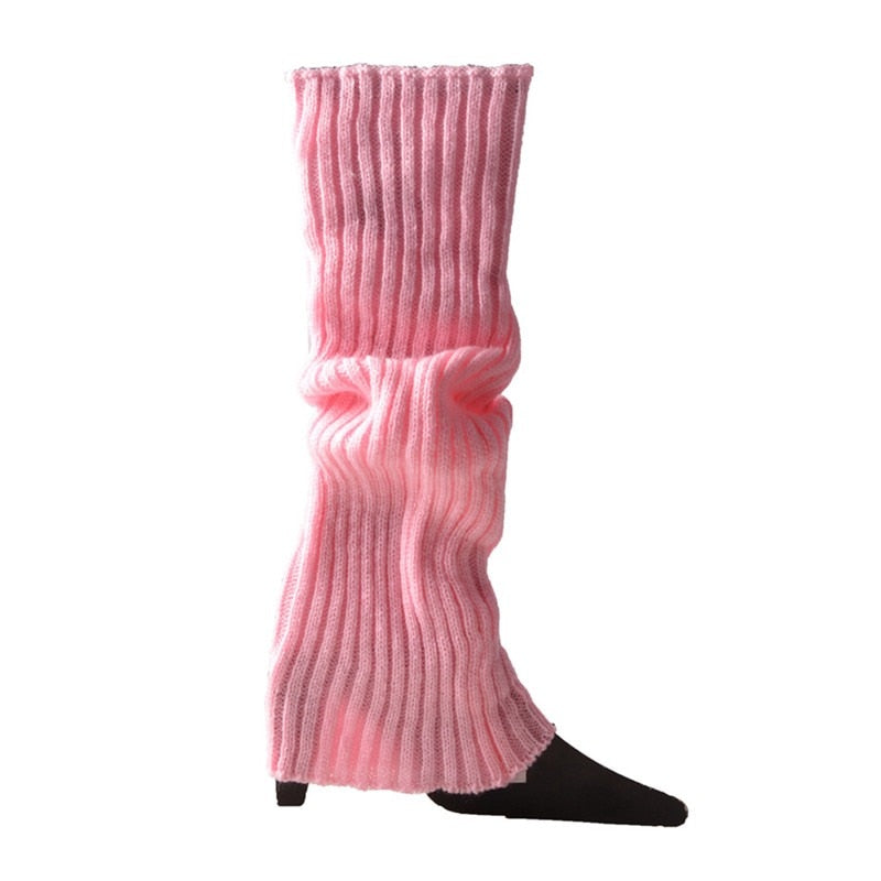 Lolita Leg Warmers Women Warm Winter Knit Foot Cover Crochet Knee Socks Warm Boot Cuffs Beenwarmers Japanese Long Socks