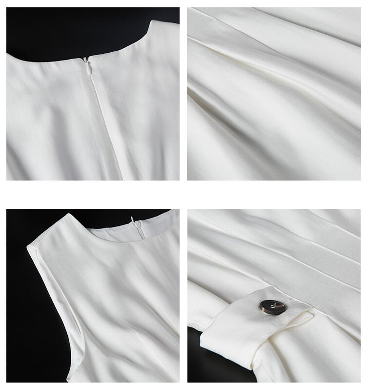 sixsr Women White Dress Black Fashion Elegant Party O-neck Sleeveless Vestido Tank Sundress Female spring summer