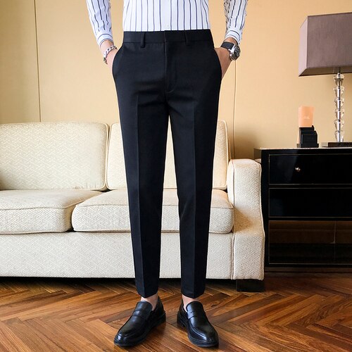 Sixsr 2024 New Business Dress Pants Men Solid Color Office Social Formal Suit Pants Casual Streetwear Wedding Trousers Pantalon Homme
