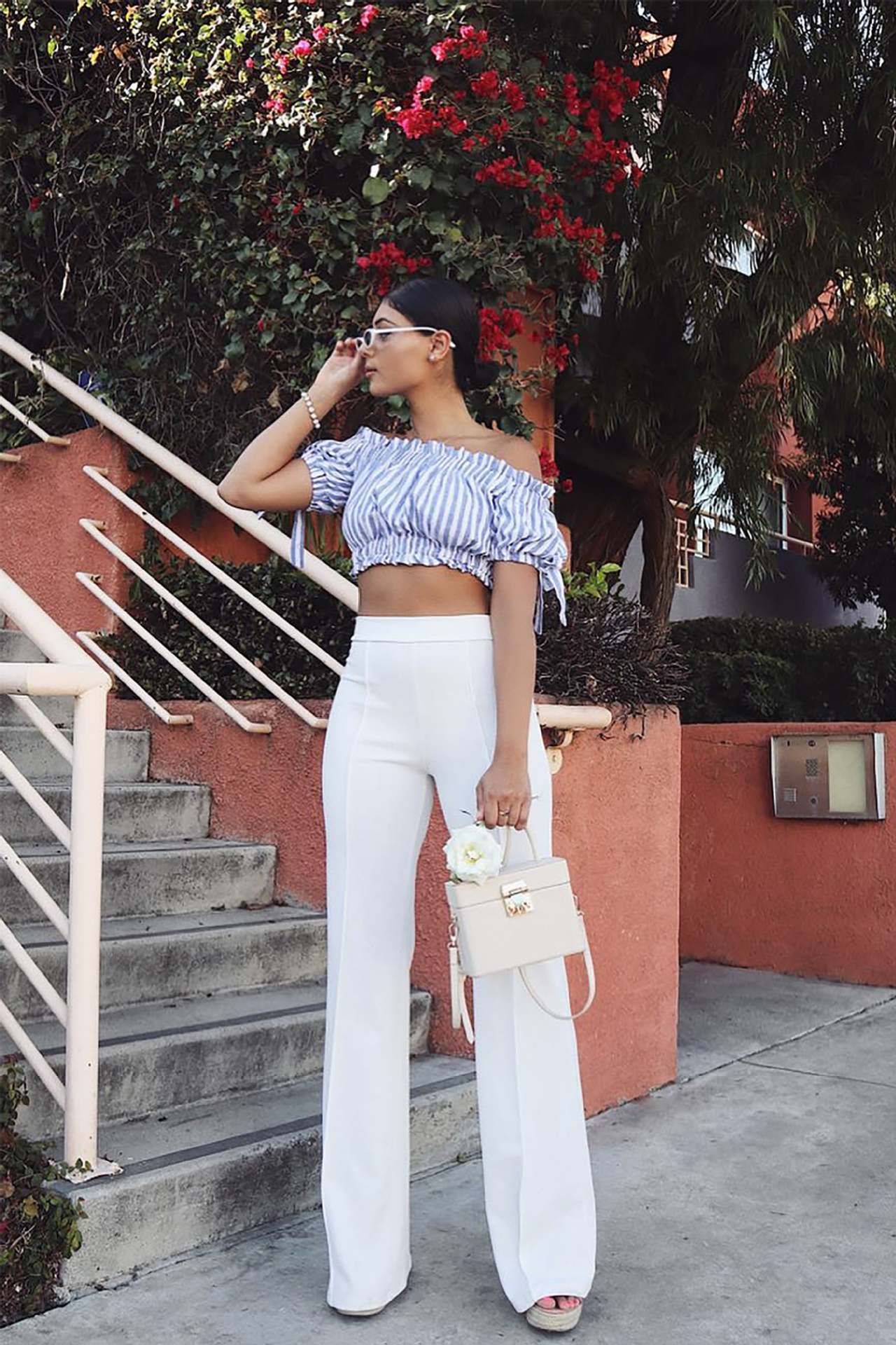 Spring Autumn New Slim Solid Tone Flare Pants Fashion Korean Version Elastic Waist Street Dress Women Suit Wide Leg Pants