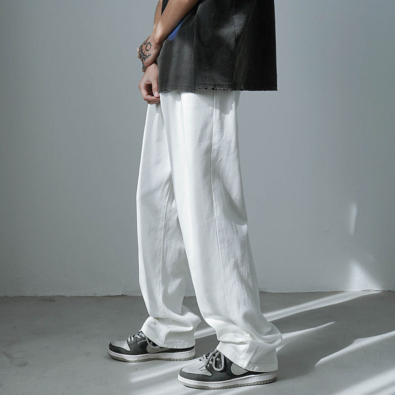 Sixsr 4 Colors Baggy Jeans Men Fashion Casual Wide Leg jeans mens Harajuku Streetwear Hip Hop Loose Straight Denim Pants mens Trousers