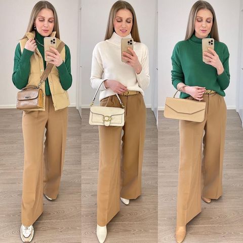 sixsr Outfits  Trends New Spring Summer Women's Casual Straight Classic Green Black Rose Red High Waist Pants Korean Wide Leg Trousers for Women