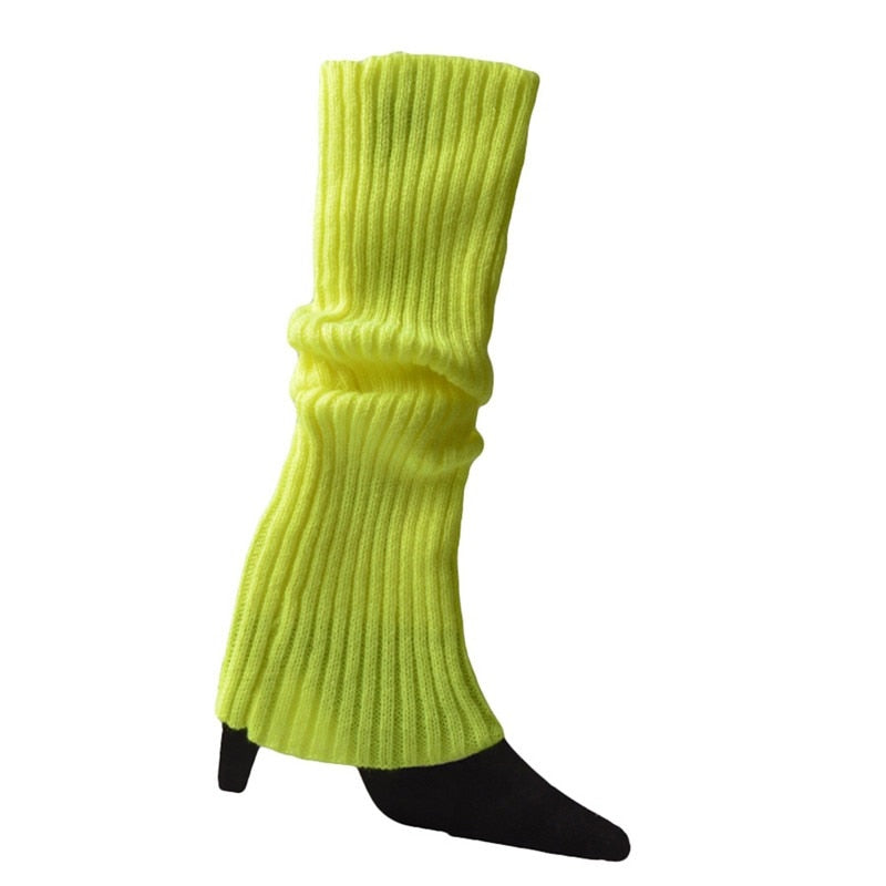 Lolita Leg Warmers Women Warm Winter Knit Foot Cover Crochet Knee Socks Warm Boot Cuffs Beenwarmers Japanese Long Socks