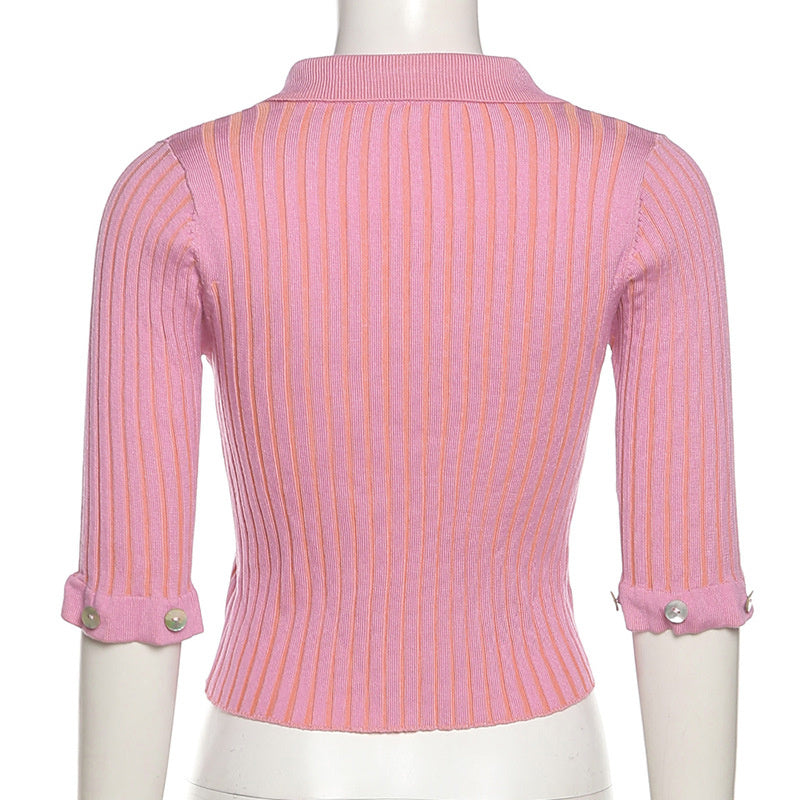 sixsr Fashion Trends Single Breasted Knitted Sweater Women Sexy Long Sleeve Asymmetrical Cardigans Solid Turn Down Collar Autumn Fashion Tops