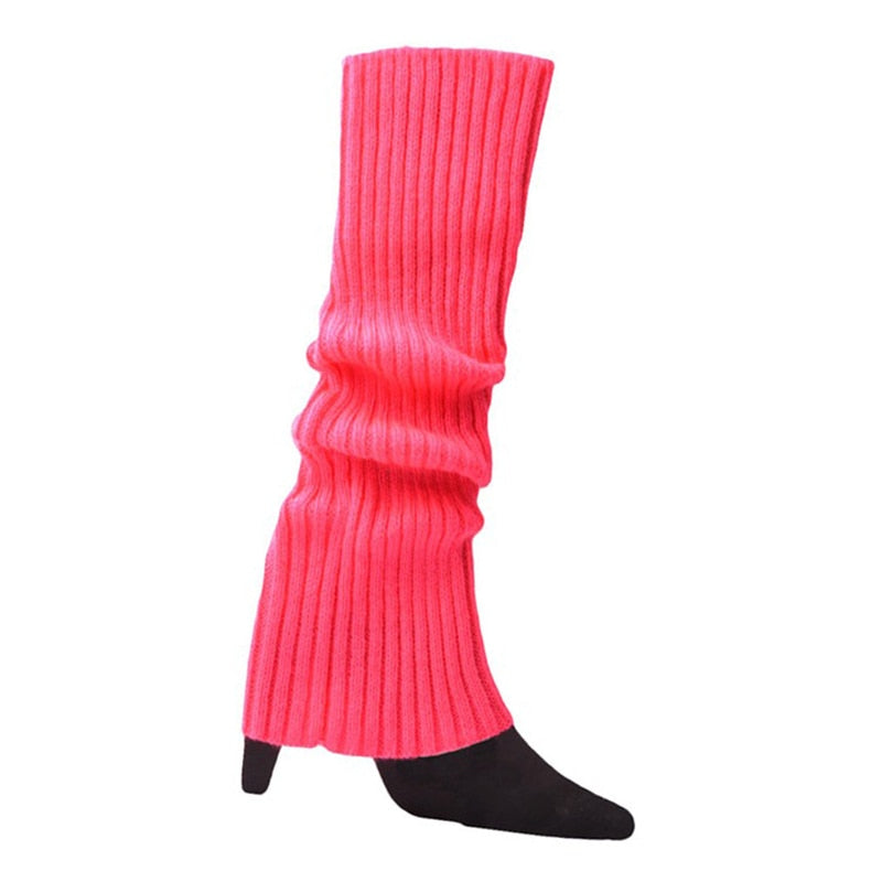 Lolita Leg Warmers Women Warm Winter Knit Foot Cover Crochet Knee Socks Warm Boot Cuffs Beenwarmers Japanese Long Socks