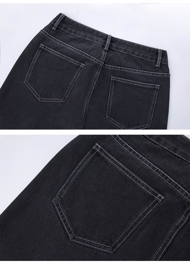 Sixsr Hot Sell Quality Low Waist Jeans Women Baggy Jeans New Fashion Straight Leg Pants Y2k Denim Trousers Vintage Loose Blue Washed Mom Jeans