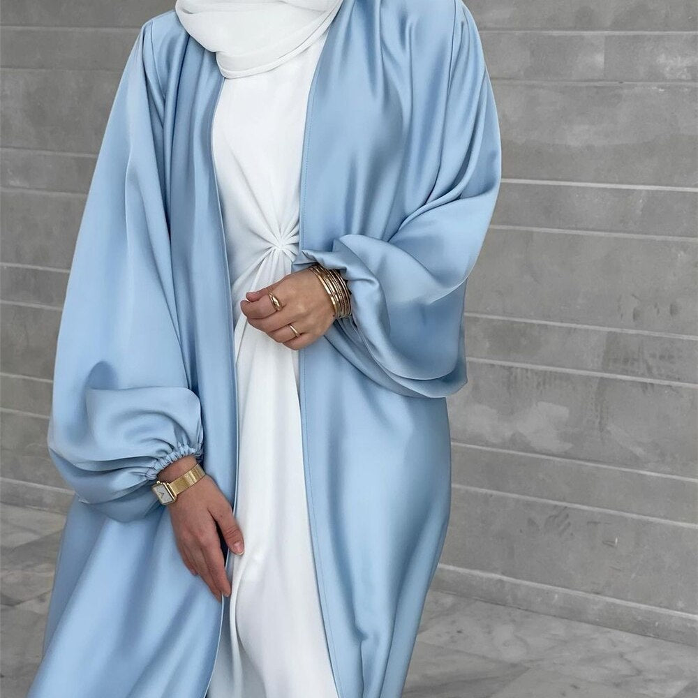 sixsr Summer Puff Sleeve Muslim Abaya Women Dress Elegant Modest Morocco Party Long Dress Islamic Turkey Dubai Eid Ramadan Jubah Robe