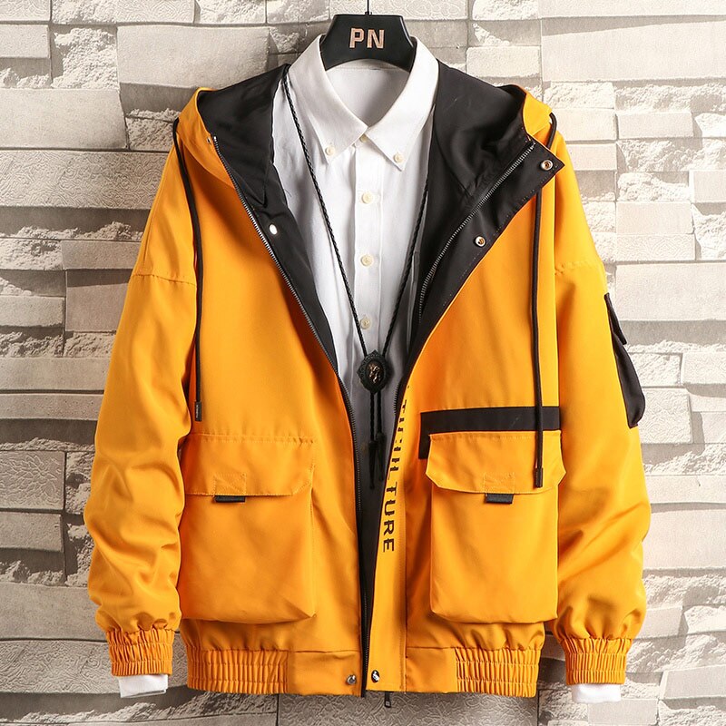 Sixsr New Jackets Men Fashion Hip Hop Windbreaker Coats Casual Jacket Men Cargo Bomber Mens Jackets Coats Outwear Streetwear Wholesale