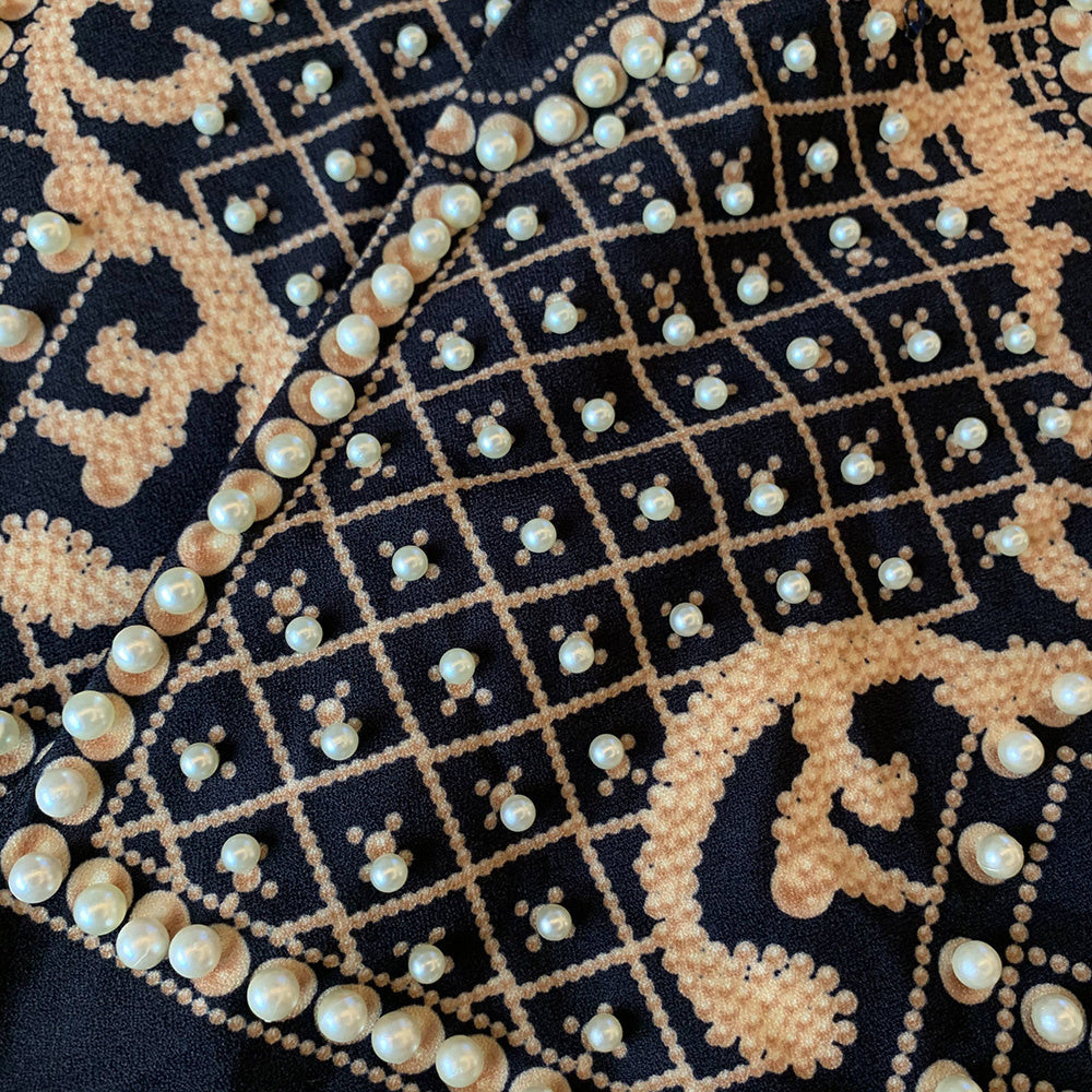sixsr new Beaded Geometric Autumn Winter Long Sleeves V-Neck Vintage Ladies Outwear vintage fashion Overcoats