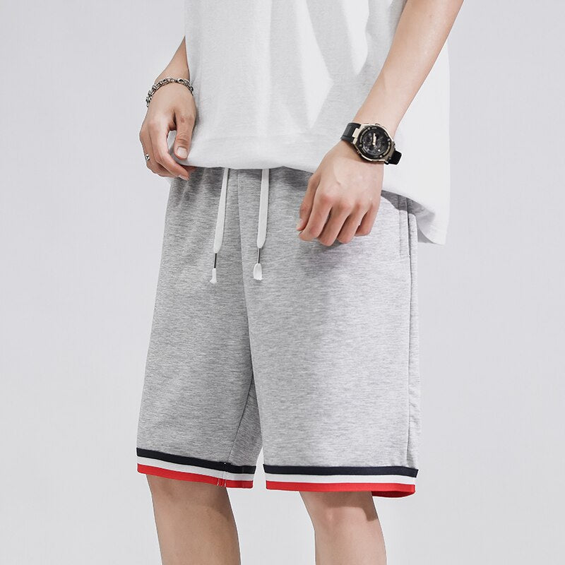 Men Patchwork Harajuku Causal Shorts 2024 Summer Mens Streetwear Basketball Shorts Male Cotton Loose Running Shorts 4XL