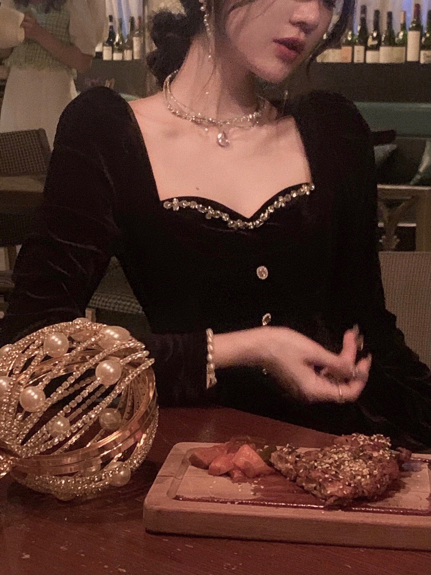 Summer New Elegant Spaghetti Strap Velvet Vintage Black Dress Women Sexy Prom Evening Party Fashion Clothing