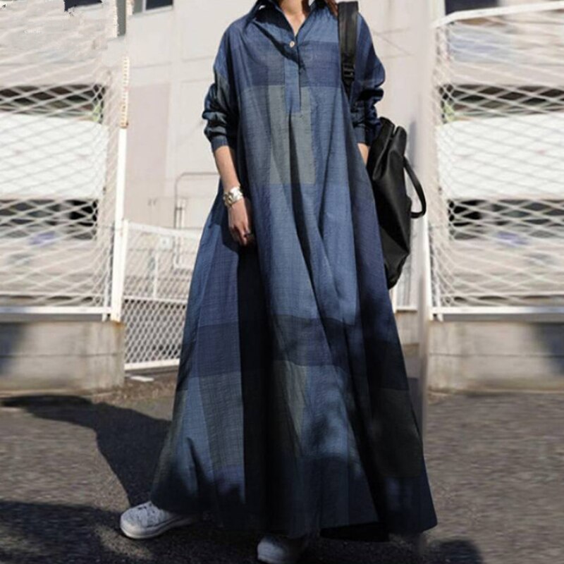 Turkey Muslim Women Long Dress Moroccan Kaftan Solid Maxi Vestidos Elegant Robe Femme Musulman Prayer Garment Islamic Clothing