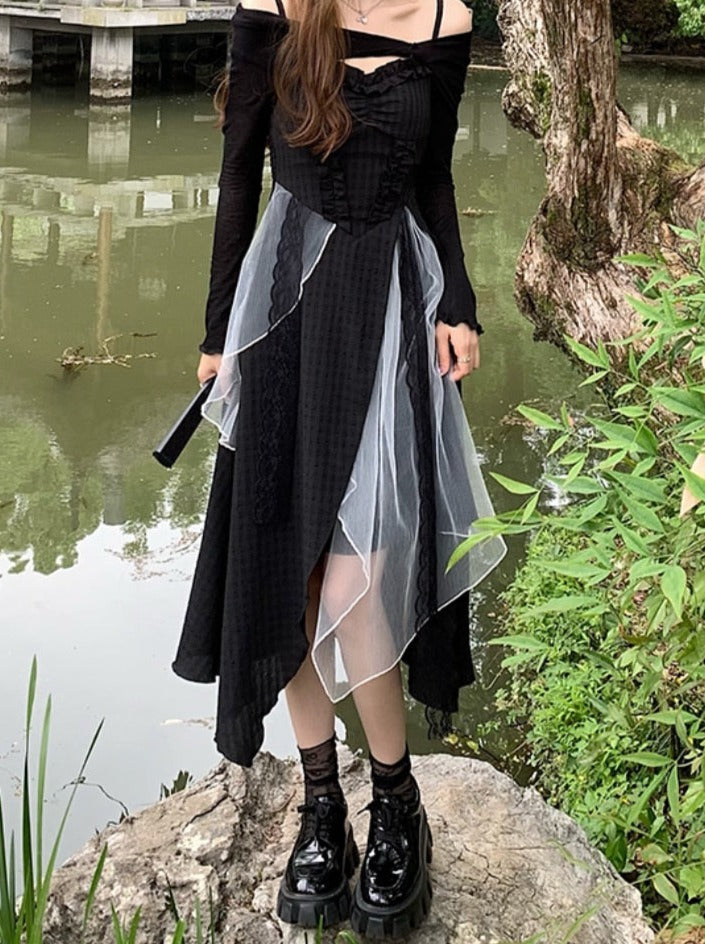 Sexy Strap Midi Dress Woman Casual Summer Sleeveless Black Vintage Dress Elegant Party One Piece Dress Korean Fashion Slim