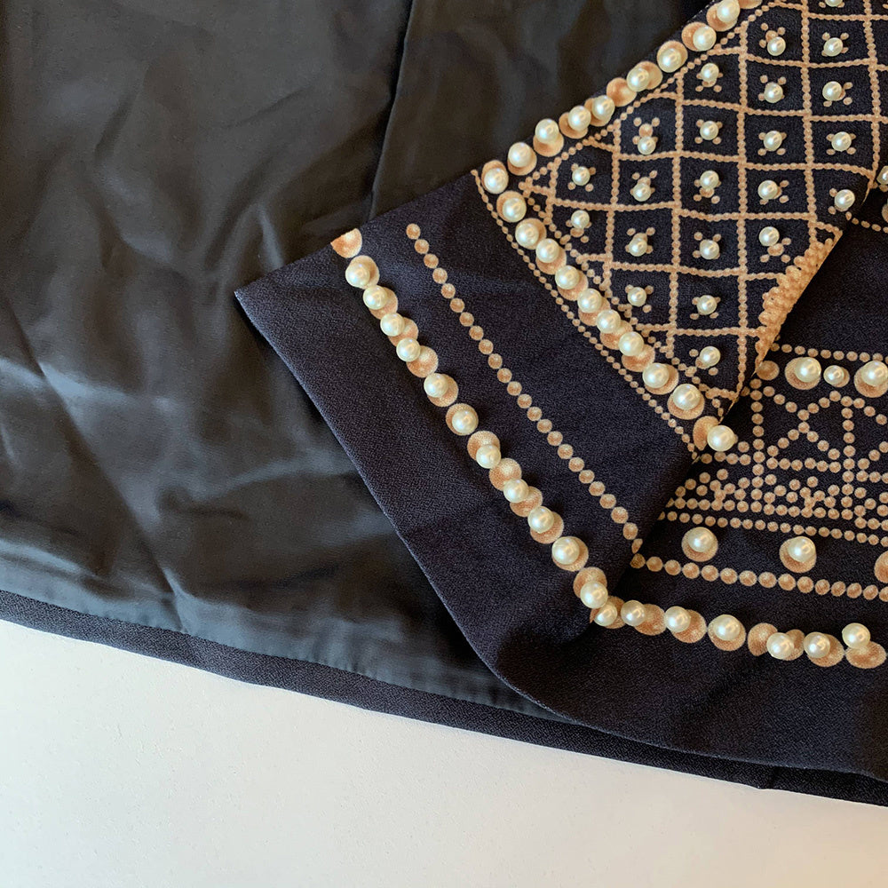 sixsr new Beaded Geometric Autumn Winter Long Sleeves V-Neck Vintage Ladies Outwear vintage fashion Overcoats