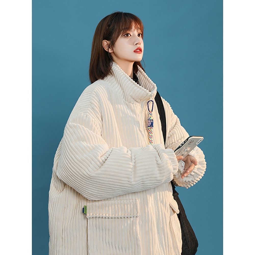Corduroy Coat Women Clothing High Street Fashion Lamb Wool Winter Clothes Women Jacket Loose Casual Thick Jackets for Women Tops