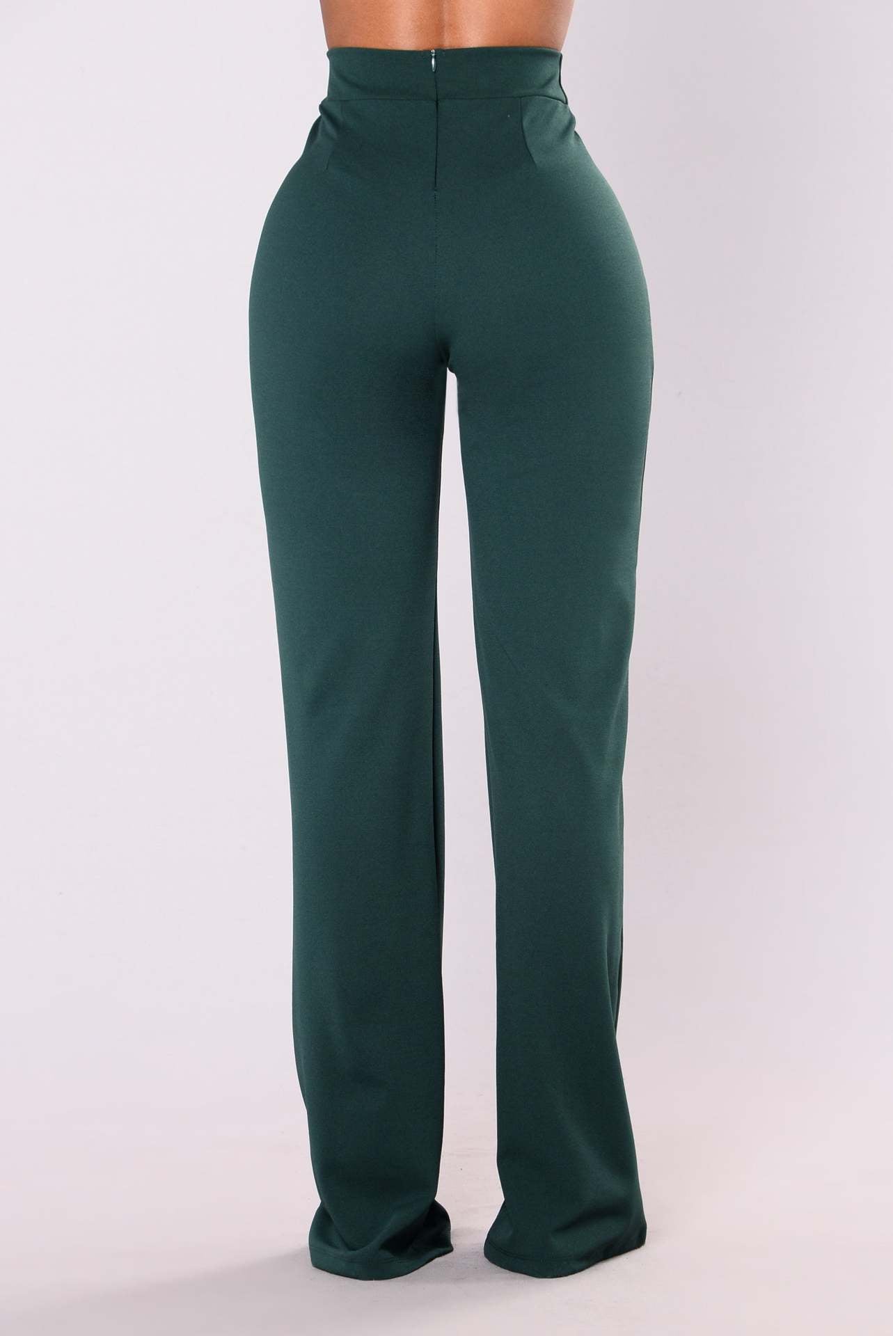 Spring Autumn New Slim Solid Tone Flare Pants Fashion Korean Version Elastic Waist Street Dress Women Suit Wide Leg Pants