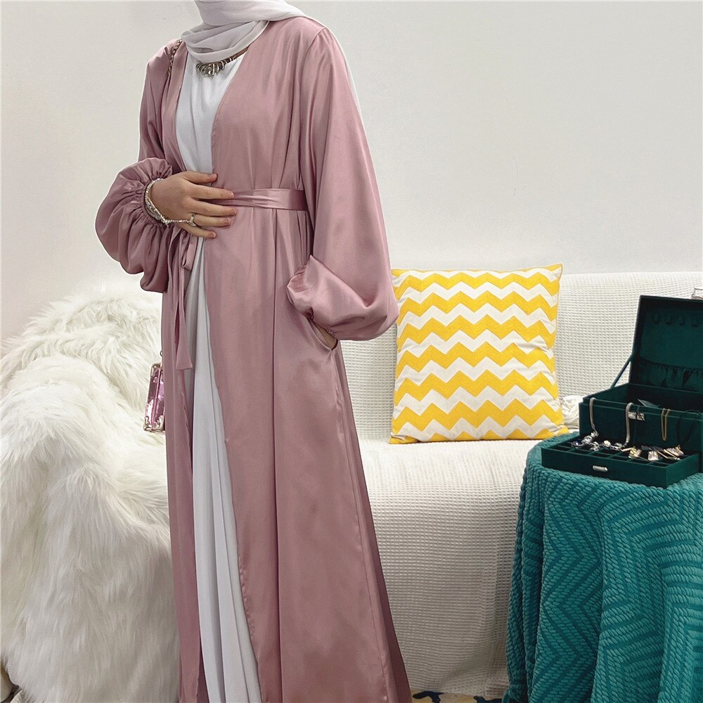 sixsr Summer Puff Sleeve Muslim Abaya Women Dress Elegant Modest Morocco Party Long Dress Islamic Turkey Dubai Eid Ramadan Jubah Robe