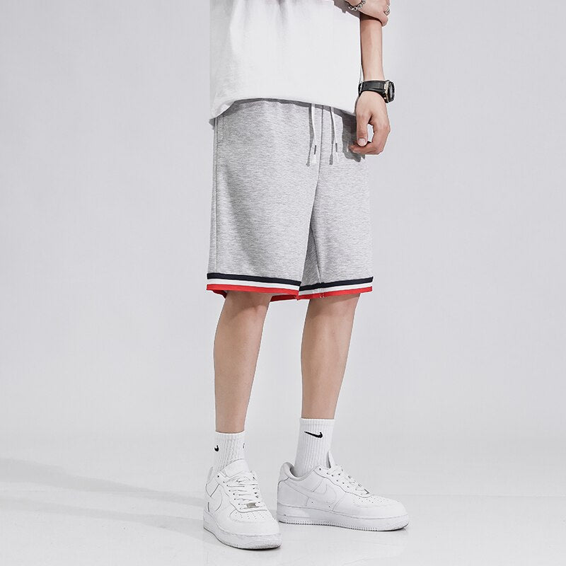 Men Patchwork Harajuku Causal Shorts 2024 Summer Mens Streetwear Basketball Shorts Male Cotton Loose Running Shorts 4XL