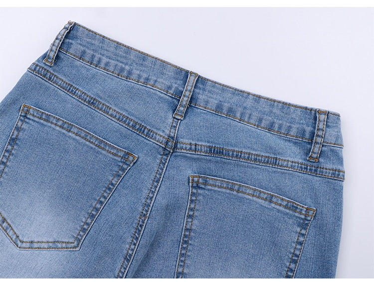 Sixsr Shaping Skinny Jeans Women High Waist Stretch Ripped Denim Pants Hip Fit Leggings Slim Elastic Mom Jean Casual Comfy Trousers