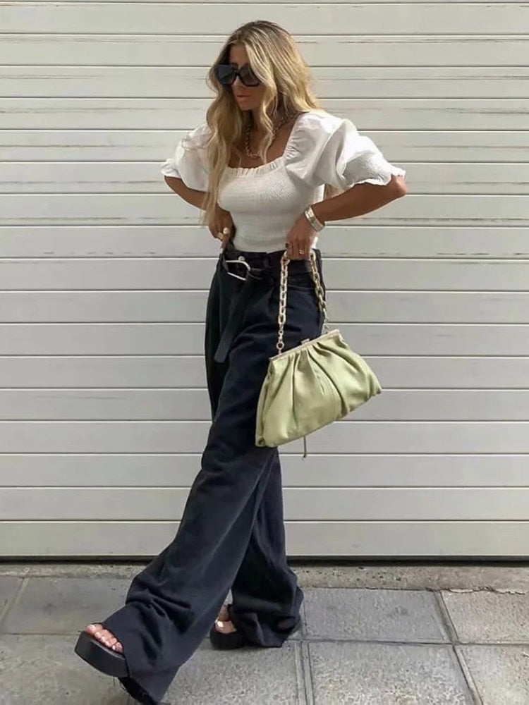 Sixsr Casual Fashion Straight Leg Women's Jeans Denim Bottom Harajuku Boyfriend Long High Waist Baggy Jeans Fall Pants
