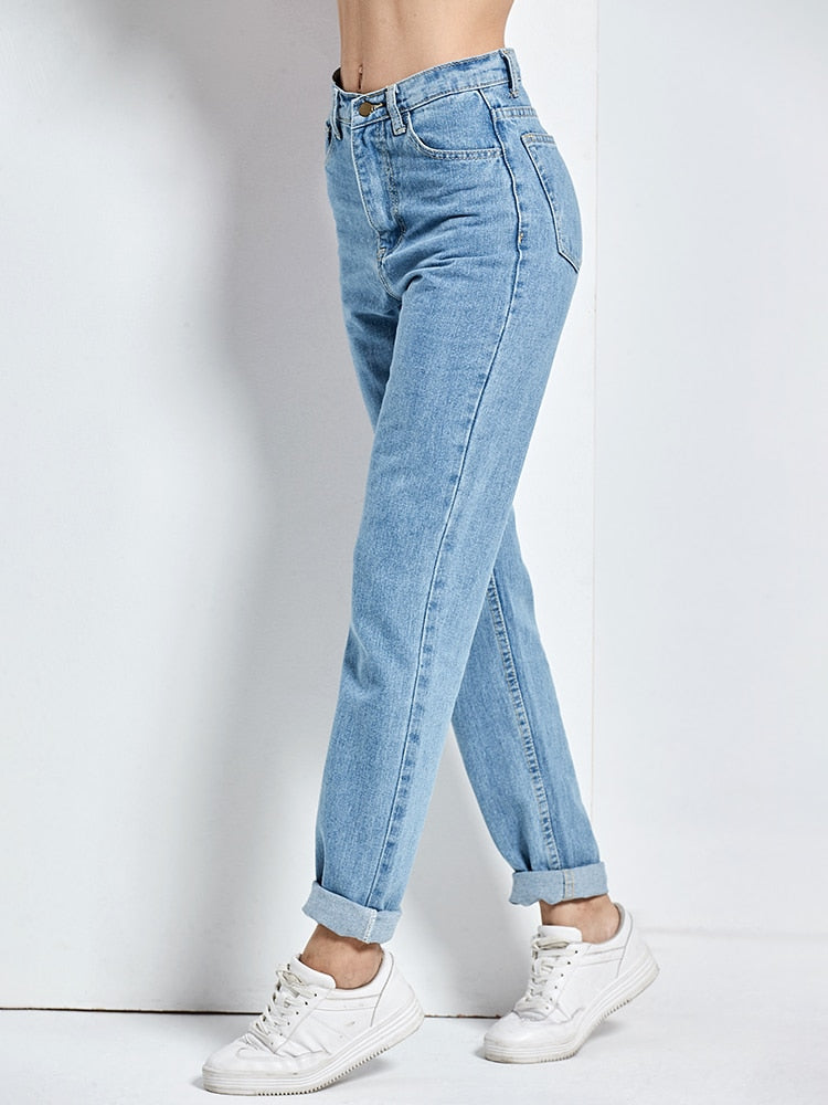 Sixsr  Harem Pants Vintage High Waist Jeans Woman Boyfriends Women's Jeans Full Length Mom Jeans Cowboy Denim Pants Vaqueros Mujer