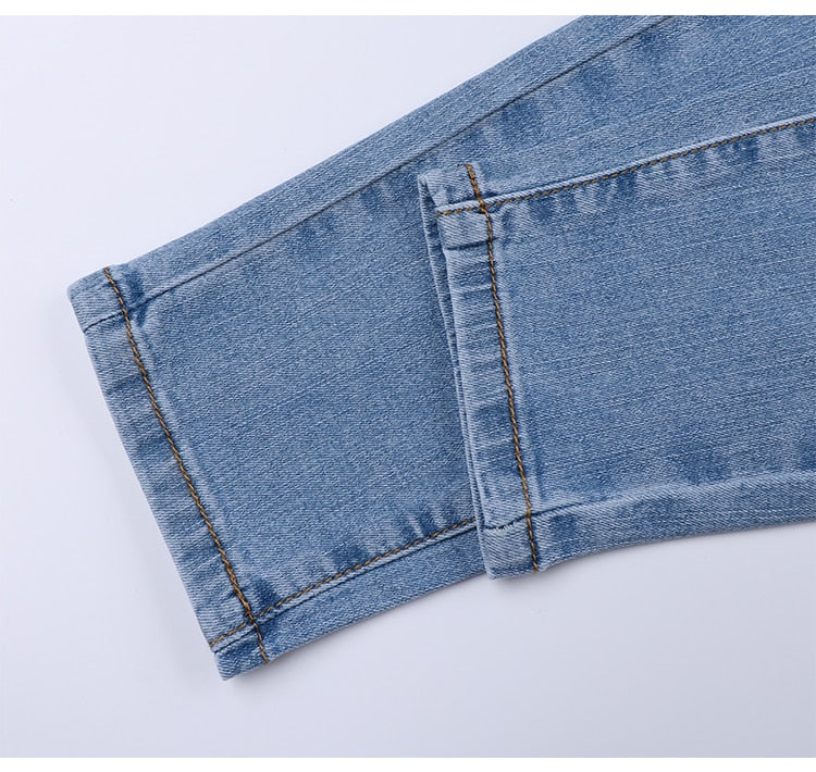 Sixsr Shaping Skinny Jeans Women High Waist Stretch Ripped Denim Pants Hip Fit Leggings Slim Elastic Mom Jean Casual Comfy Trousers