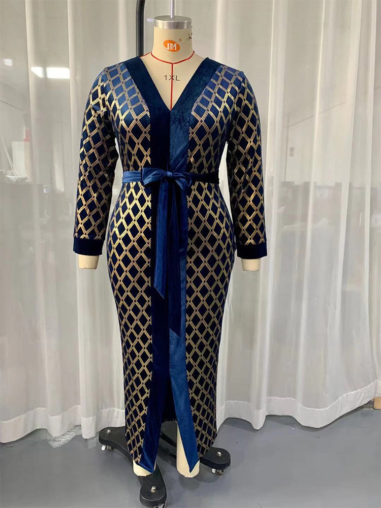 Plus Size Maxi Dresses Large  Spring Women Oversized Long Luxury Chic Elegant Evening Party Muslim Festival Clothing