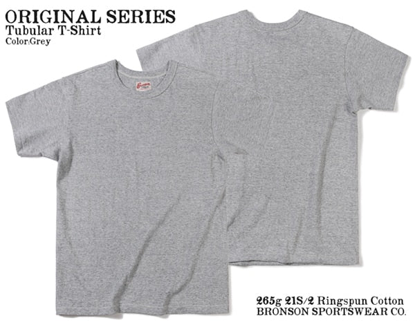Bronson Tubular T-Shirts Heavyweight Short Sleeve Crew Neck Summer Men's Basic Tee