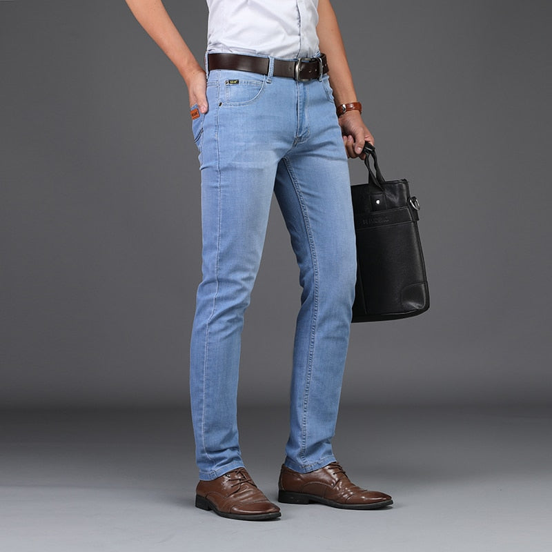 Summer Business Jeans Style Utr Thin Light Men's Jeans Fashion Male Casual Denim Men's Jeans Slim Jeans
