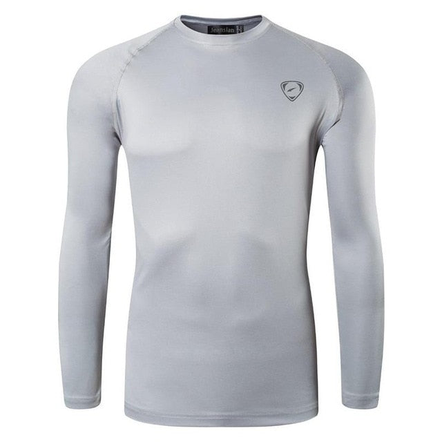 Jeansian Men's UPF 50+ UV Sun Protection Outdoor Long Sleeve Tee Shirt Tshirt T-Shirt Beach Summer LA271 LightGray