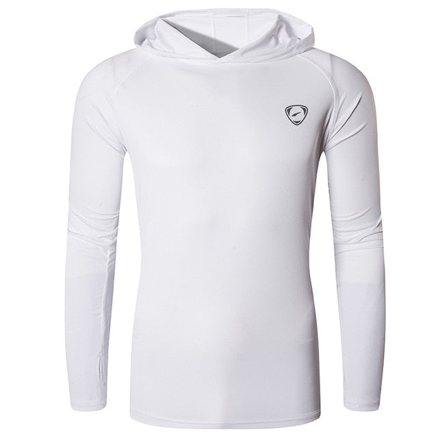 Jeansian Men's UPF 50+ UV Sun Protection Outdoor Long Sleeve Tee Shirt Tshirt T-Shirt Beach Summer LA271 LightGray