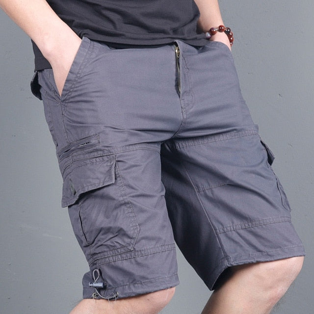 Men's Military Cargo Shorts 2024 Army Camouflage Tactical Joggers Shorts Men Cotton Loose Work Casual Short Pants Plus Size 4XL