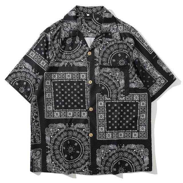 Men's Coat Men Torrid Zone Hawaii Holiday Style Short Sleeve Plant Printed Shirt Man Shirt Top Design Shirt Brand Shirt