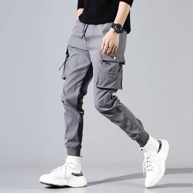 Men New Spring Hip Hop Pants Club Singer Stage Costume Trousers Ribbons Streetwear Joggers Sweatpants Hombre