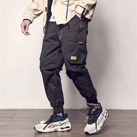 Men New Spring Hip Hop Pants Club Singer Stage Costume Trousers Ribbons Streetwear Joggers Sweatpants Hombre