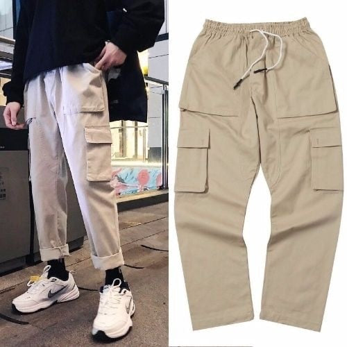 Men New Spring Hip Hop Pants Club Singer Stage Costume Trousers Ribbons Streetwear Joggers Sweatpants Hombre