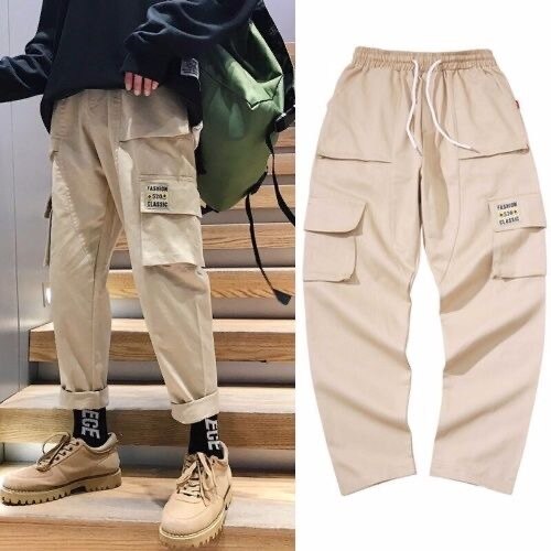 Men New Spring Hip Hop Pants Club Singer Stage Costume Trousers Ribbons Streetwear Joggers Sweatpants Hombre