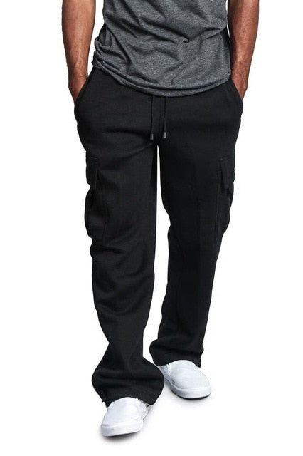 New Arrival Straight Pants Men Loose Joggers Men's Solid Color Track Pants Casual Trousers Fashion Sports Pants Hip Hop 2024