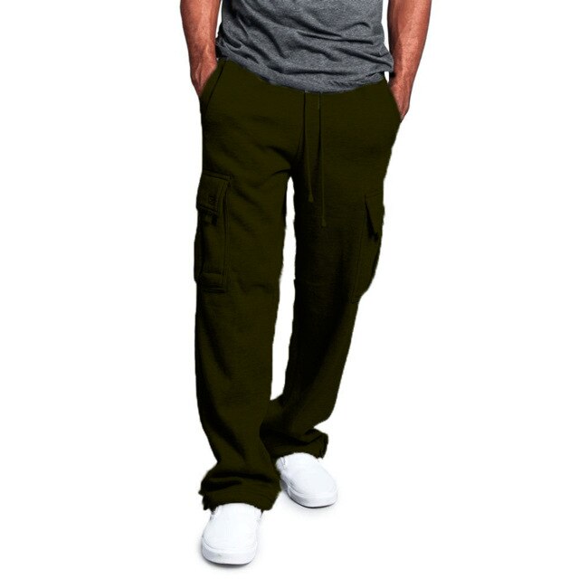 New Arrival Straight Pants Men Loose Joggers Men's Solid Color Track Pants Casual Trousers Fashion Sports Pants Hip Hop 2024