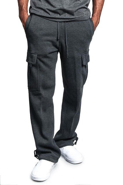 New Arrival Straight Pants Men Loose Joggers Men's Solid Color Track Pants Casual Trousers Fashion Sports Pants Hip Hop 2024