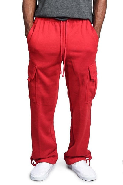 New Arrival Straight Pants Men Loose Joggers Men's Solid Color Track Pants Casual Trousers Fashion Sports Pants Hip Hop 2024