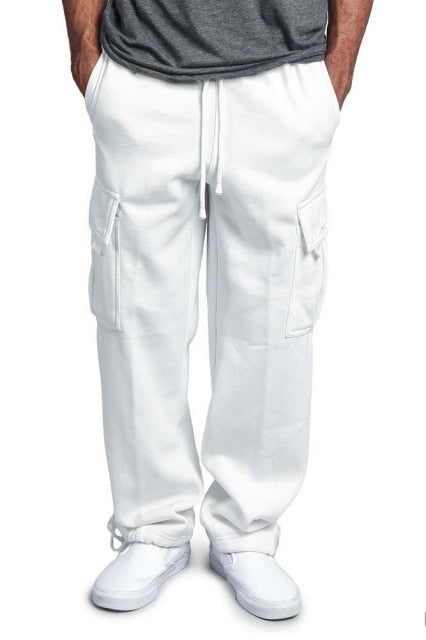 New Arrival Straight Pants Men Loose Joggers Men's Solid Color Track Pants Casual Trousers Fashion Sports Pants Hip Hop 2024